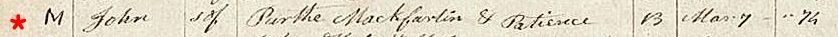John MackfarlinB 1674March7